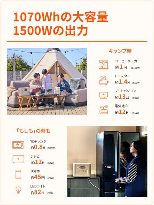 【大容量ポータブル電源】安心のブランド新品(定価149800円)